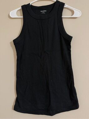 Old Navy Black Ribbed Tank Top Women's Sleeveless